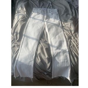 zara wide leg white jeans